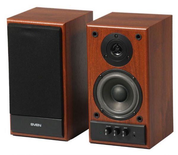 Компьютерная акустика Sven SPS-702 2.0 коричневый/орех 40Вт