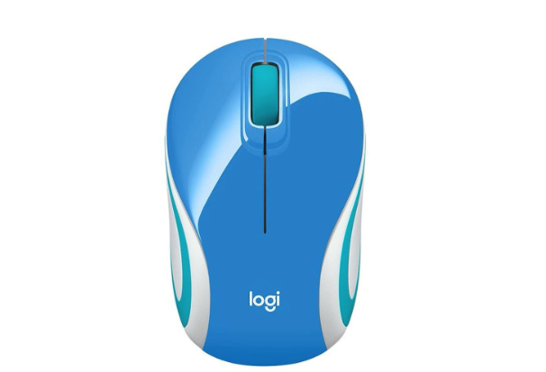 Мышь Logitech M187 голубой/белый голубой/белый