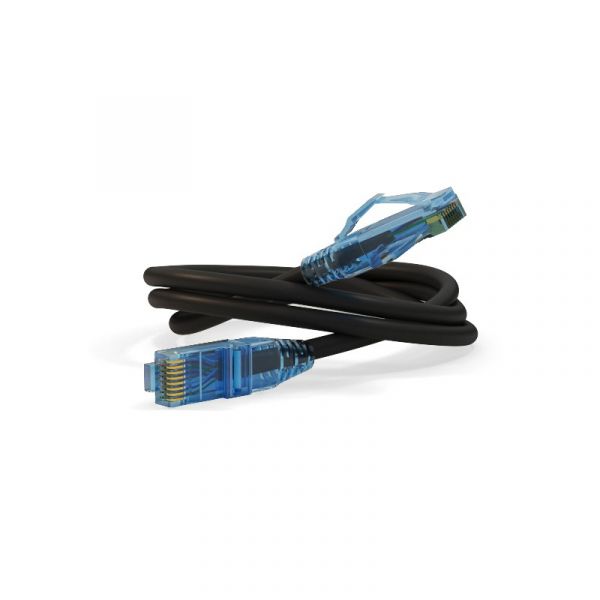 Патч-корд HyperLine PC-LPM-UTP-RJ45-RJ45-C6-1M-LSZH 1 м, черный